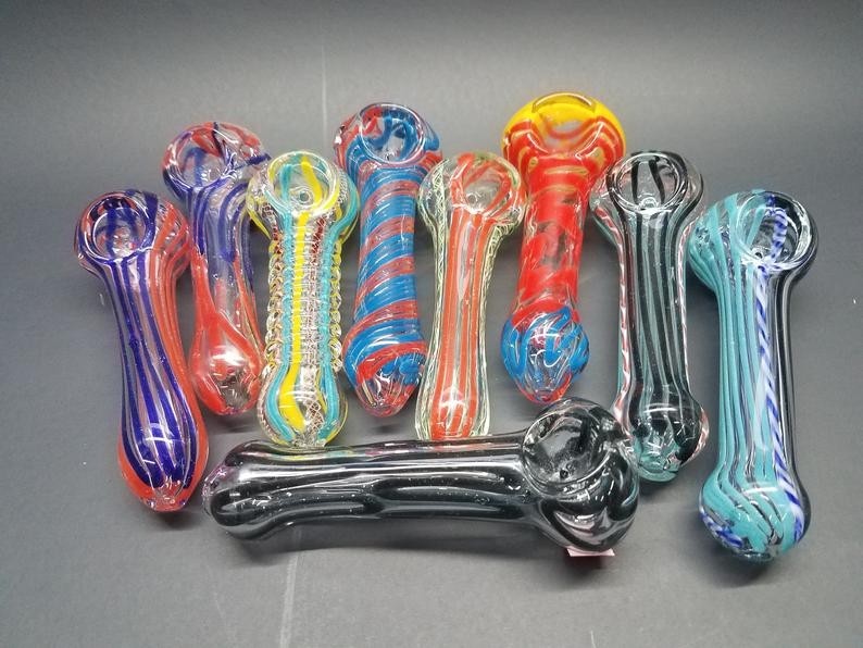 Glass Straight Pipes 5" ASSORTED COLORS