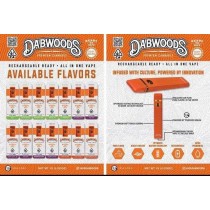 Dabwoods 100% Loud Resin (Hybrid) Flavor Green Velvet 1GRAM Ready to Vape Disposable 