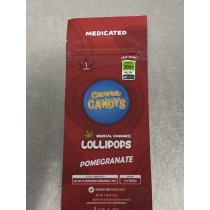 Canna Candys Lollipops Pomegranate 300 mg THC