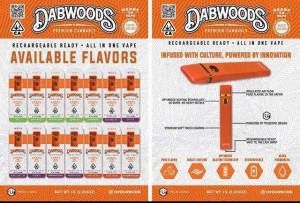 Dabwoods 100% Loud Resin (Indica) Flavor Sour OG 1GRAM Ready to Vape Disposable 
