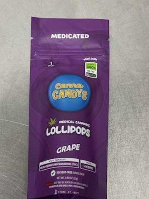 Canna Candys Lollipops Grape 300 mg THC